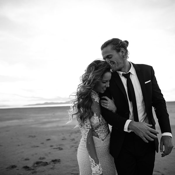 Golden Hour Salt Flats Bridals | Utah | Meg + Korbin