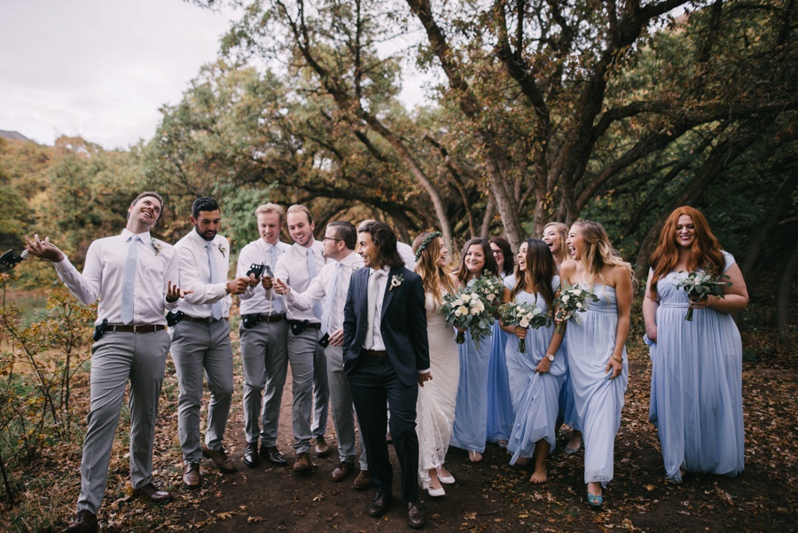 forest wedding, blue bridesmaid dresses_0120