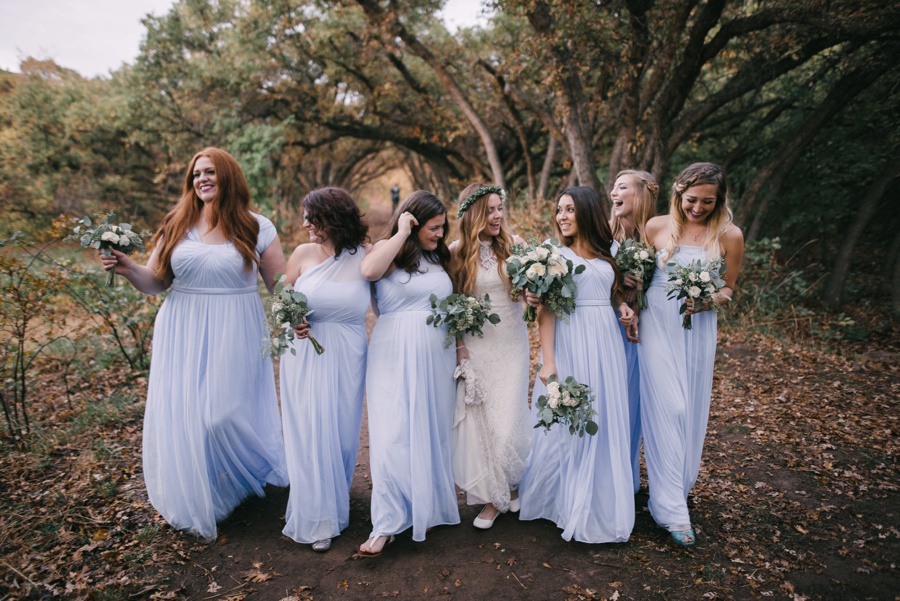 forest wedding, blue bridesmaid dresses_0133