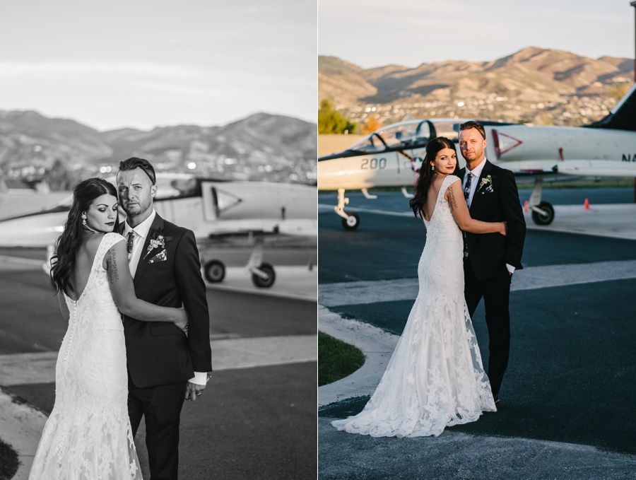 alternative modern industrial outdoor airplane hangar wedding_0077