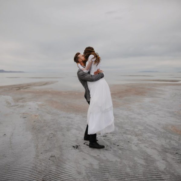 Salt Flats Ethereal Bridals | Utah | Demi + Blake