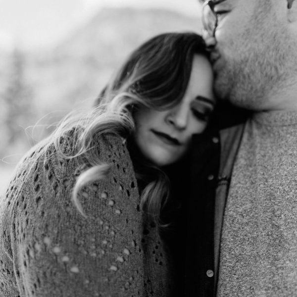 Silver Lake Snowy Engagements | Big Cottonwood Canyon | Hayley + Jarman