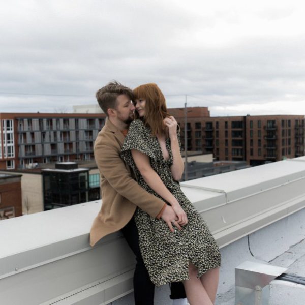 Anthropologie Rooftop Couple's Session | Portland, OR | Landon + Kaylee