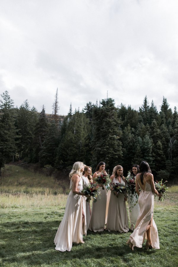 Blush Bridesmaid dresses at the St Regis Deer Valley