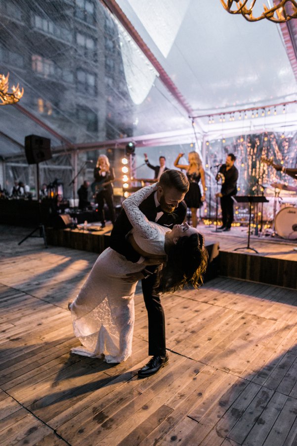 Bride and Groom first dance photo at the St Regis Deer Valley