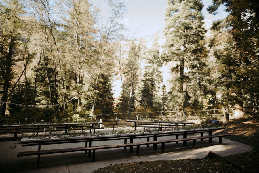 Wedding dinner in Millcreek Canyon at the Terraces Picnic Area.