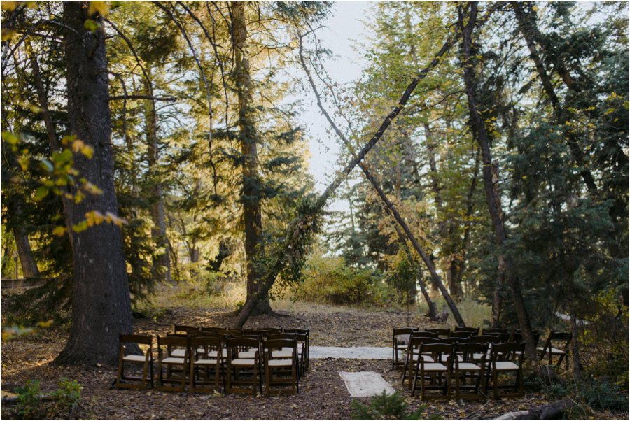 Rustic mountain ceremony up Millcreek Canyon at the Terraces Picnic Area